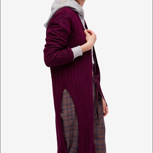 Free people raspberry color cardigan - Picture 2 of 5